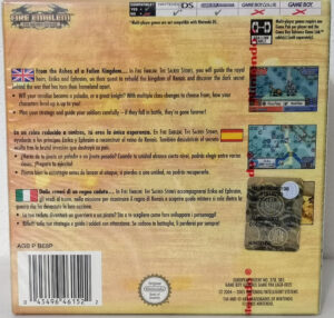 Fire Emblem: The Sacred Stones, back cover