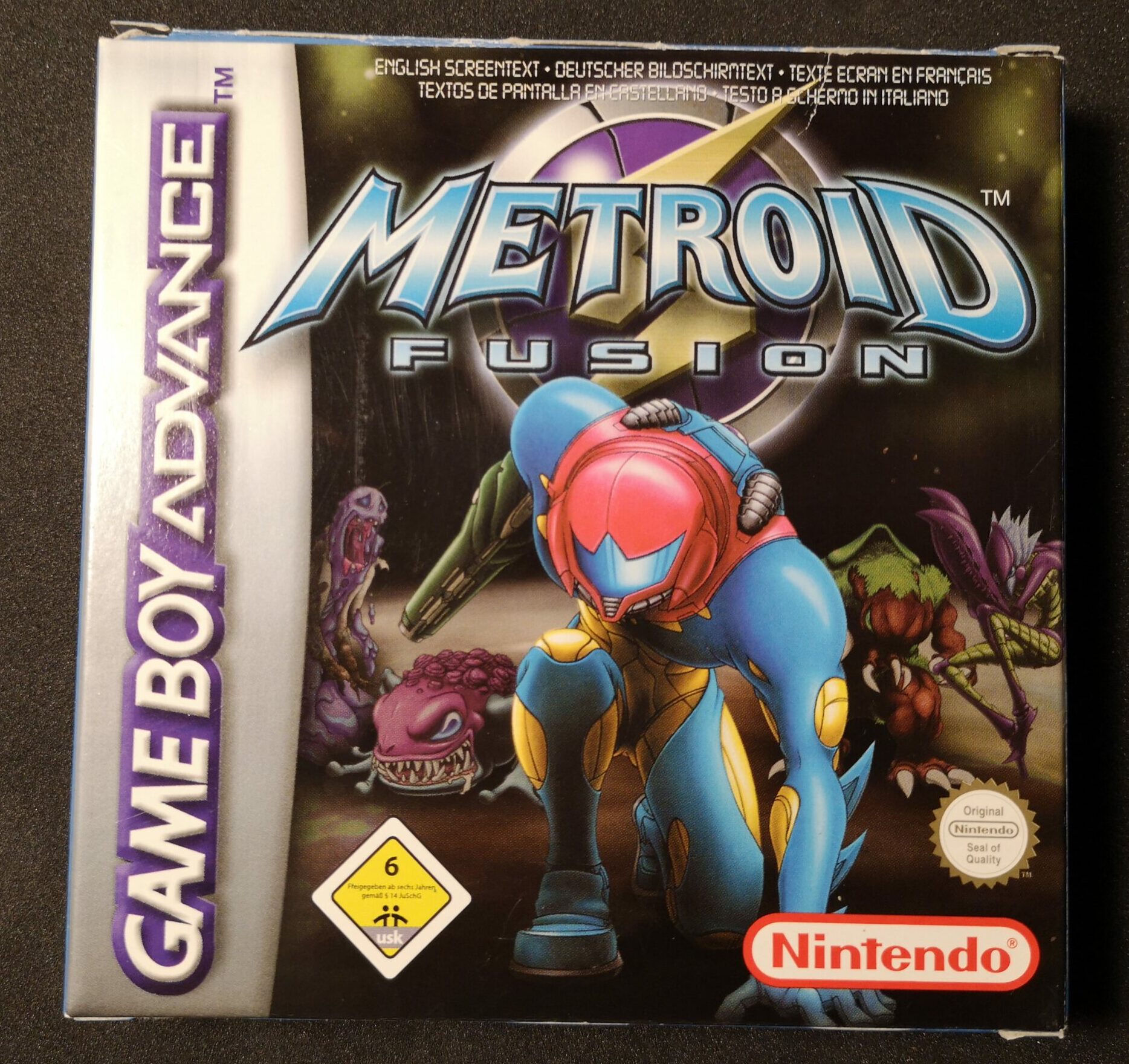 Metroid Fusion, fronte della confezione