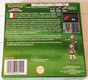 Pokemon Versione Smeraldo, copertina retro
