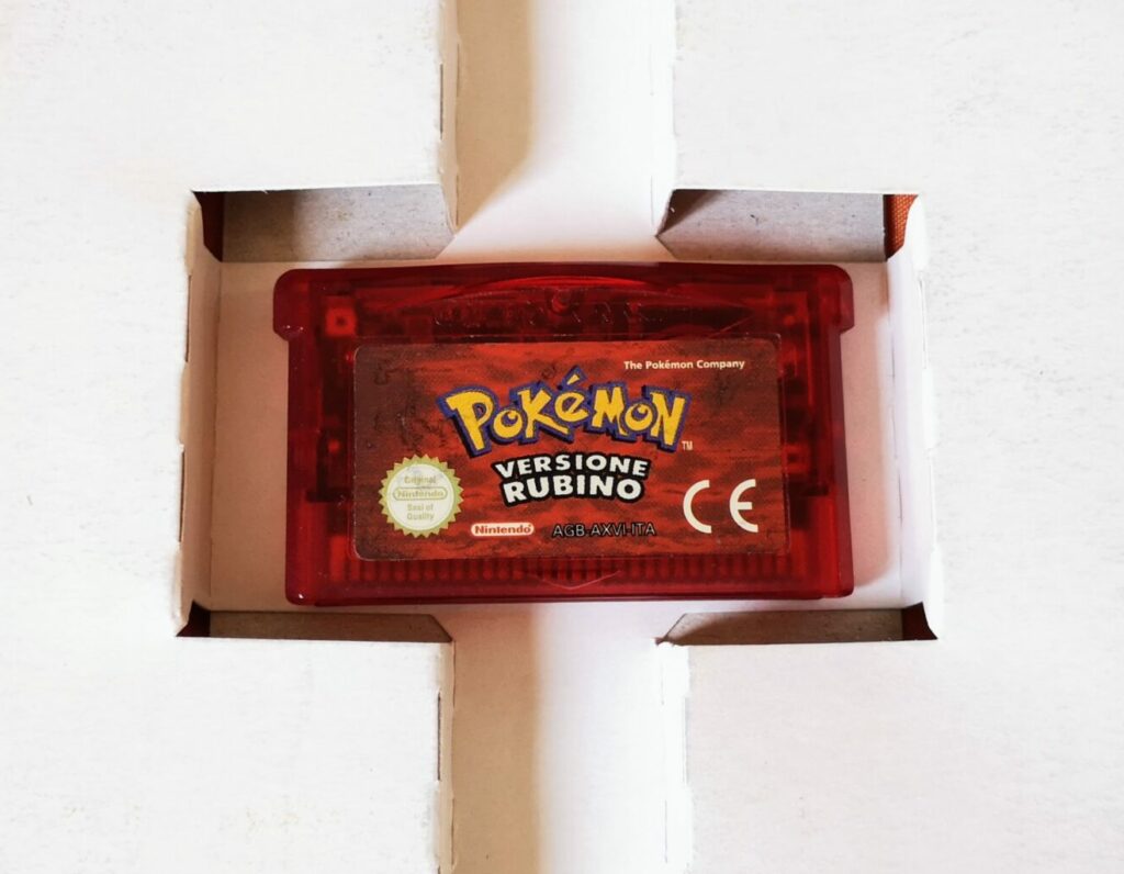 Pokémon Versione Rubino (2003 NIntendo Game Boy Advance), dettagli scheda di gioco