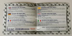 Metroid Fusion (2002 NIntendo Game Boy Advance), dettagli cartaceo VIP 24:7