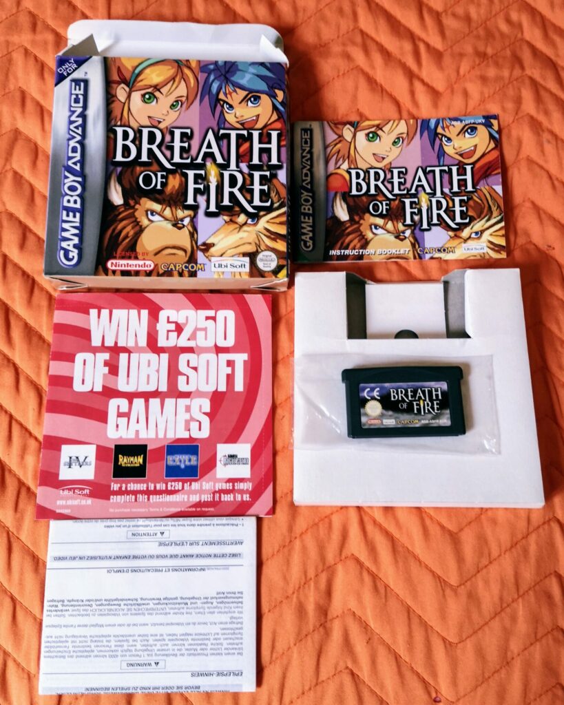 Breath OF Fire (GameBoy Advance, Capcom 2001), dotazione
