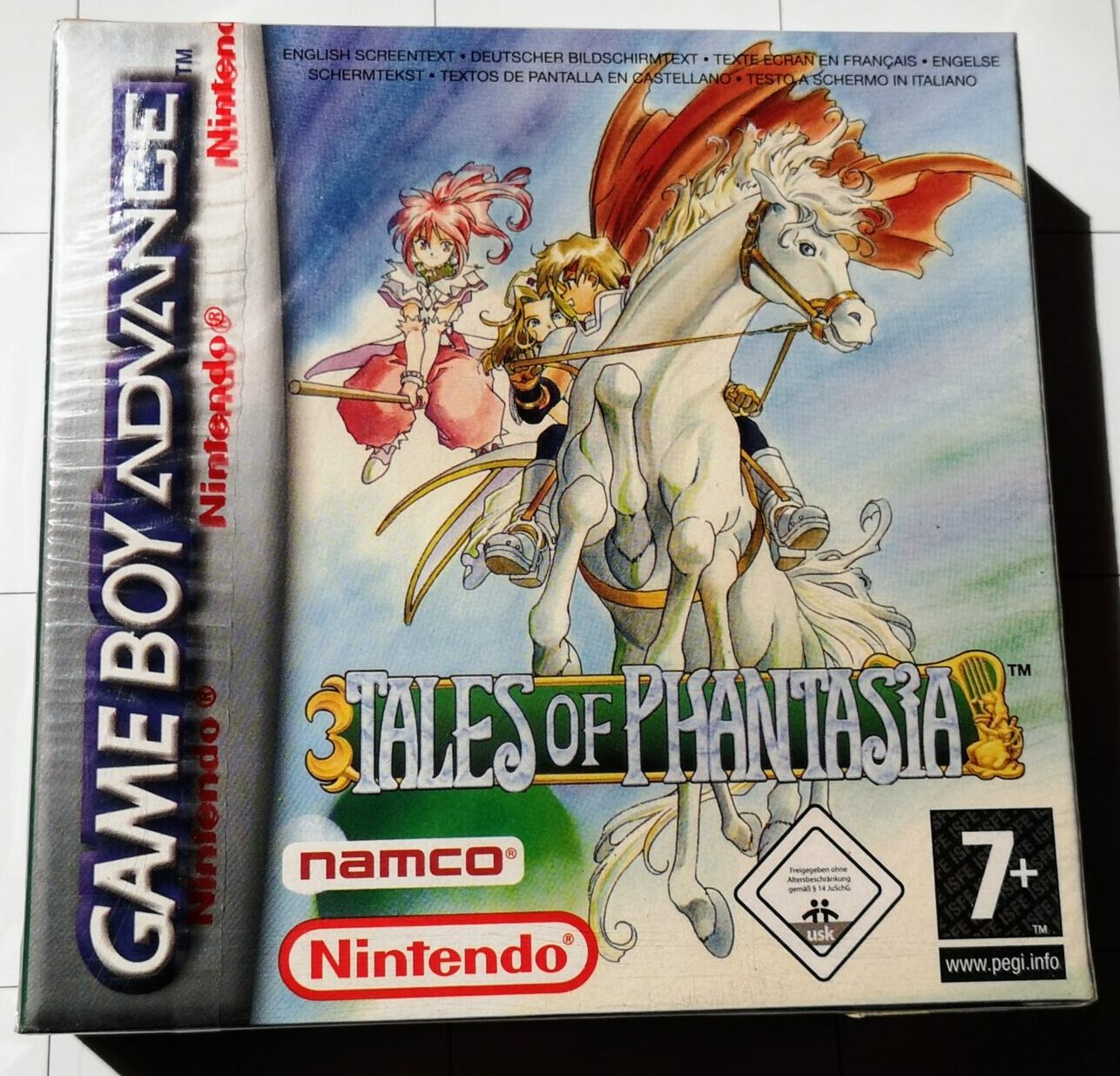 Tales of Phantasia (2006 Nintendo Game Boy Advance), dettaglio colori copertina frontale