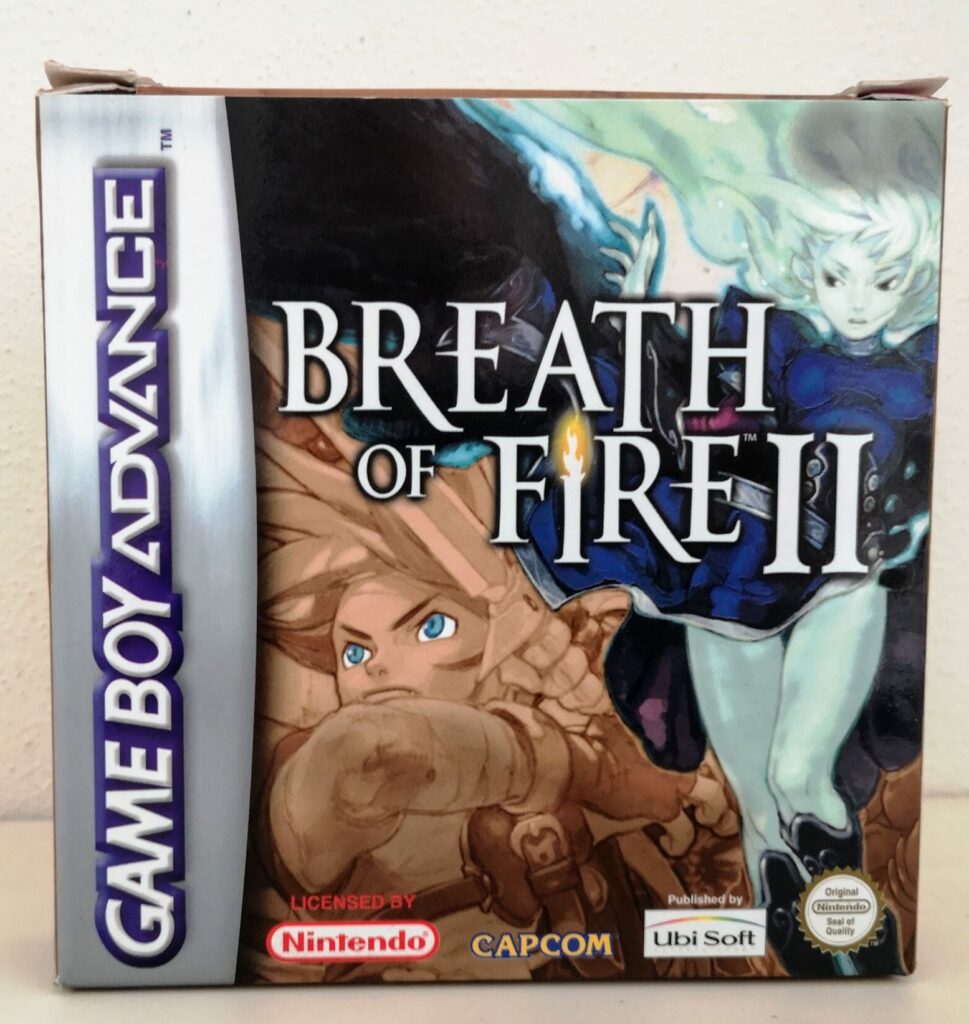 Breath of Fire II (Nintendo GameBoy Advance, Ubisoft 2002), copertina frontale