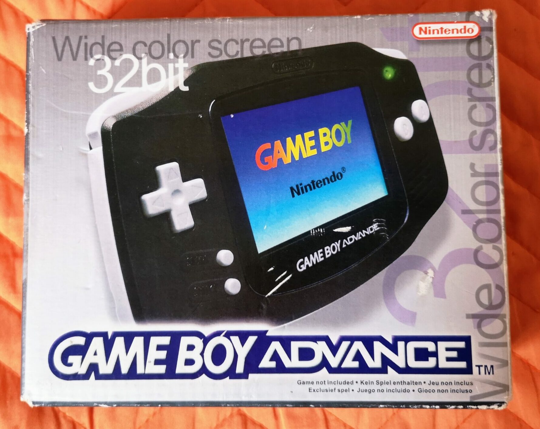 Game Boy Advance, scatola fronte