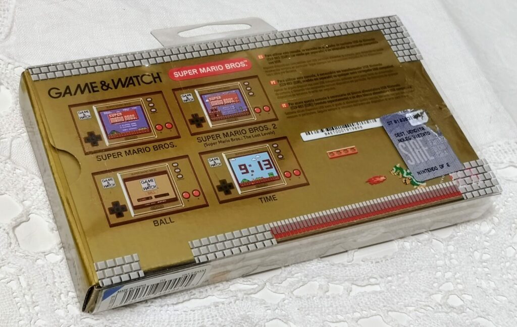 Game & Watch: Super Mario Bros., vista retro confezione