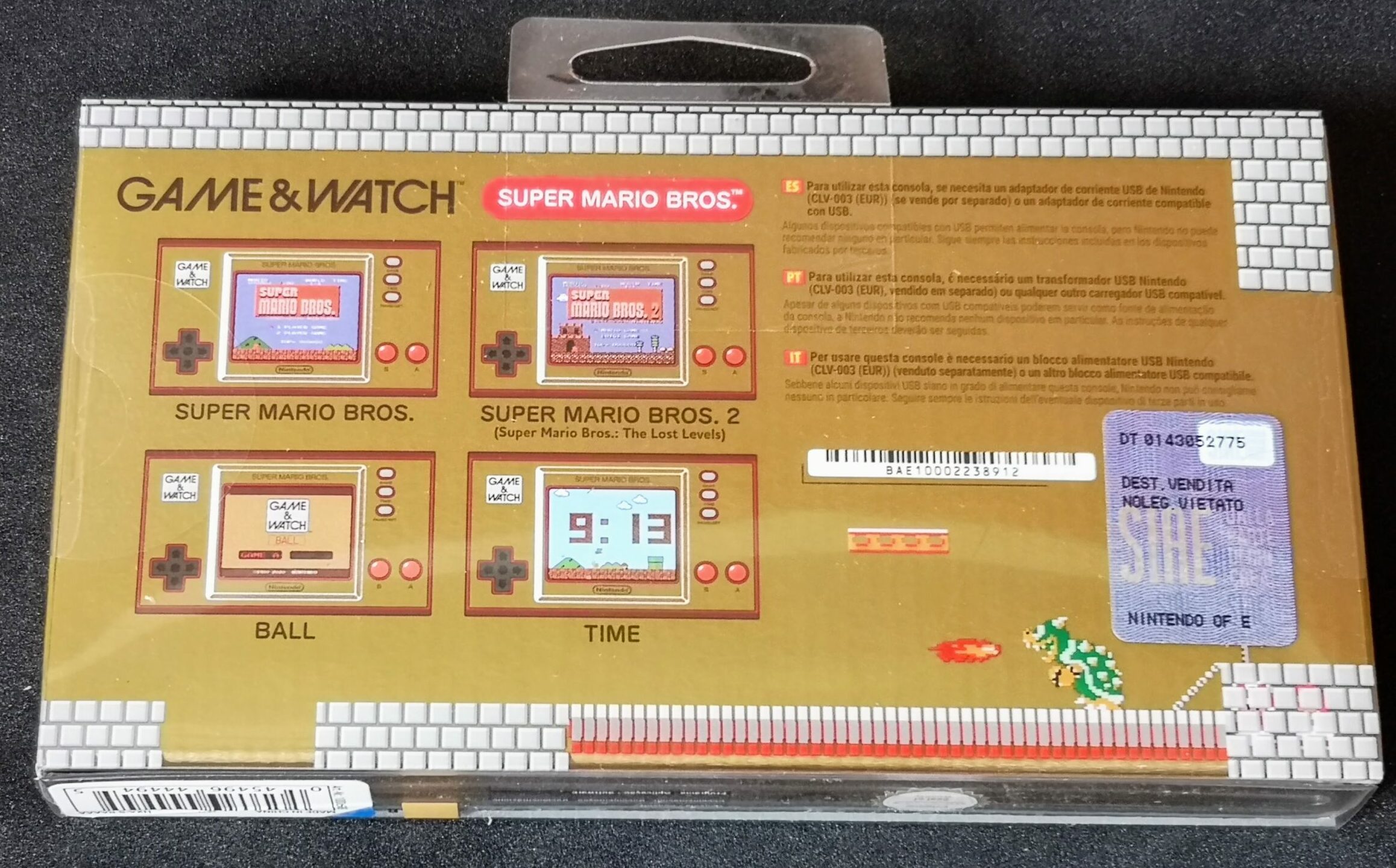 Game & Watch: Super Mario Bros. (nuovo), confezione retro