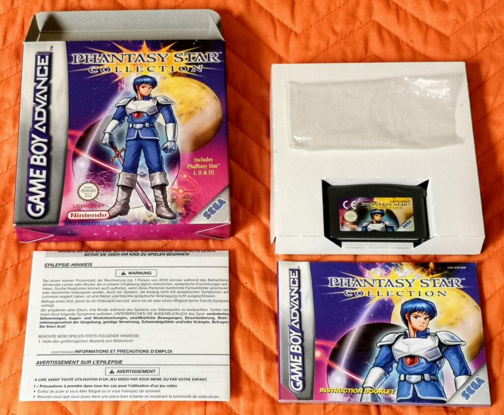 Phantasy Star Collection (2003 Nintendo Game Boy Advance), dotazione