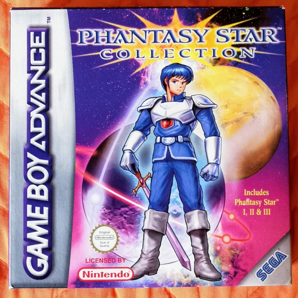 Phantasy Star Collection (2003 Nintendo Game Boy Advance), dettaglio colori copertina frontale