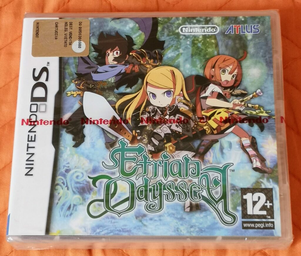 Etrian Odyssey, dettaglio colori copertina frontale