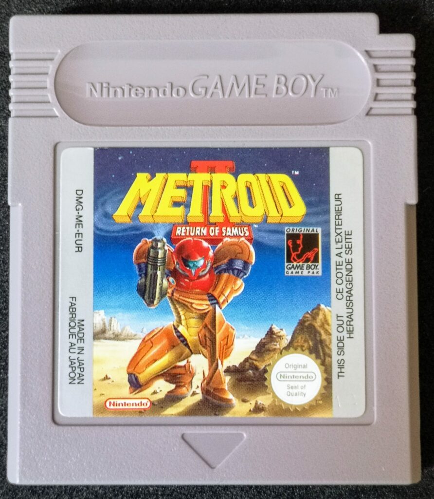 Metroid II: The Return of Samus, scheda di gioco (anteriore)