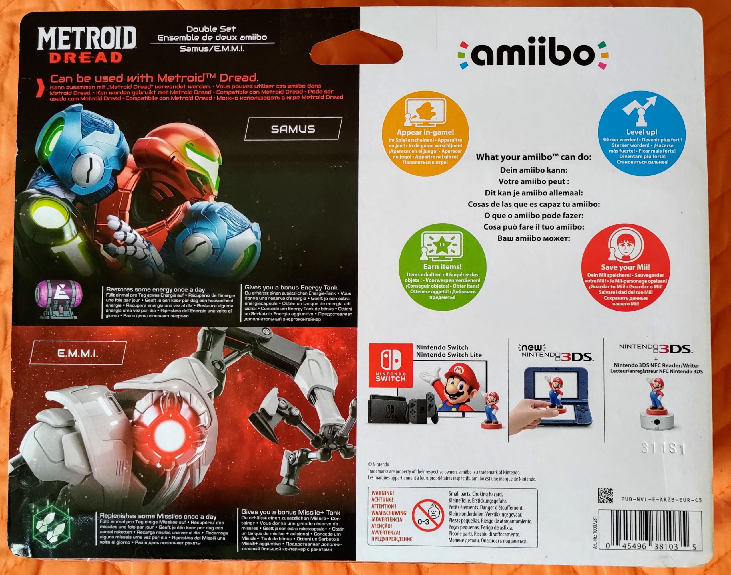 Metroid Dread 2 Amiibo Pack, posteriore