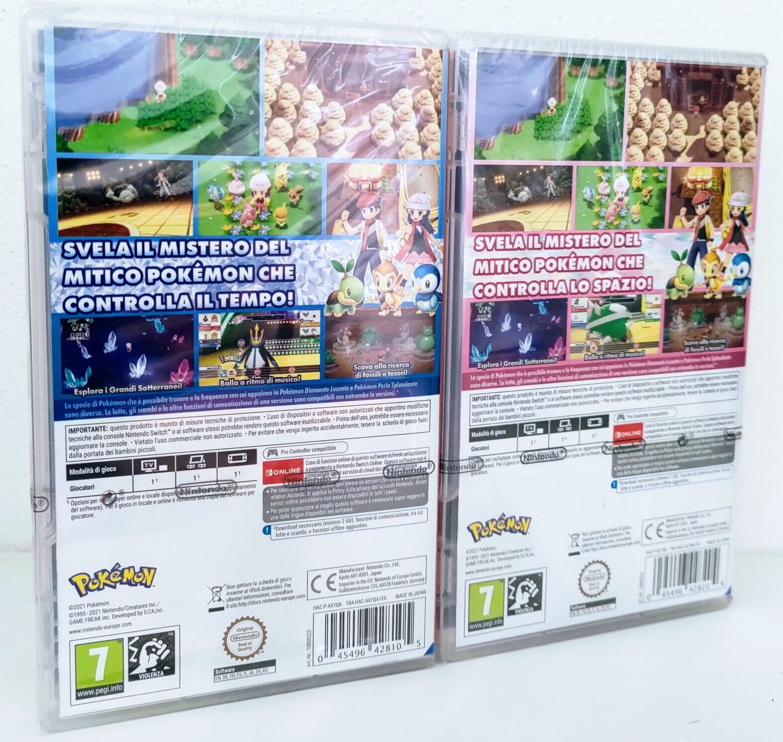 Pokémon Diamante Lucente e Pokémon Perla Splendente, presentazione posteriore dei giochi
