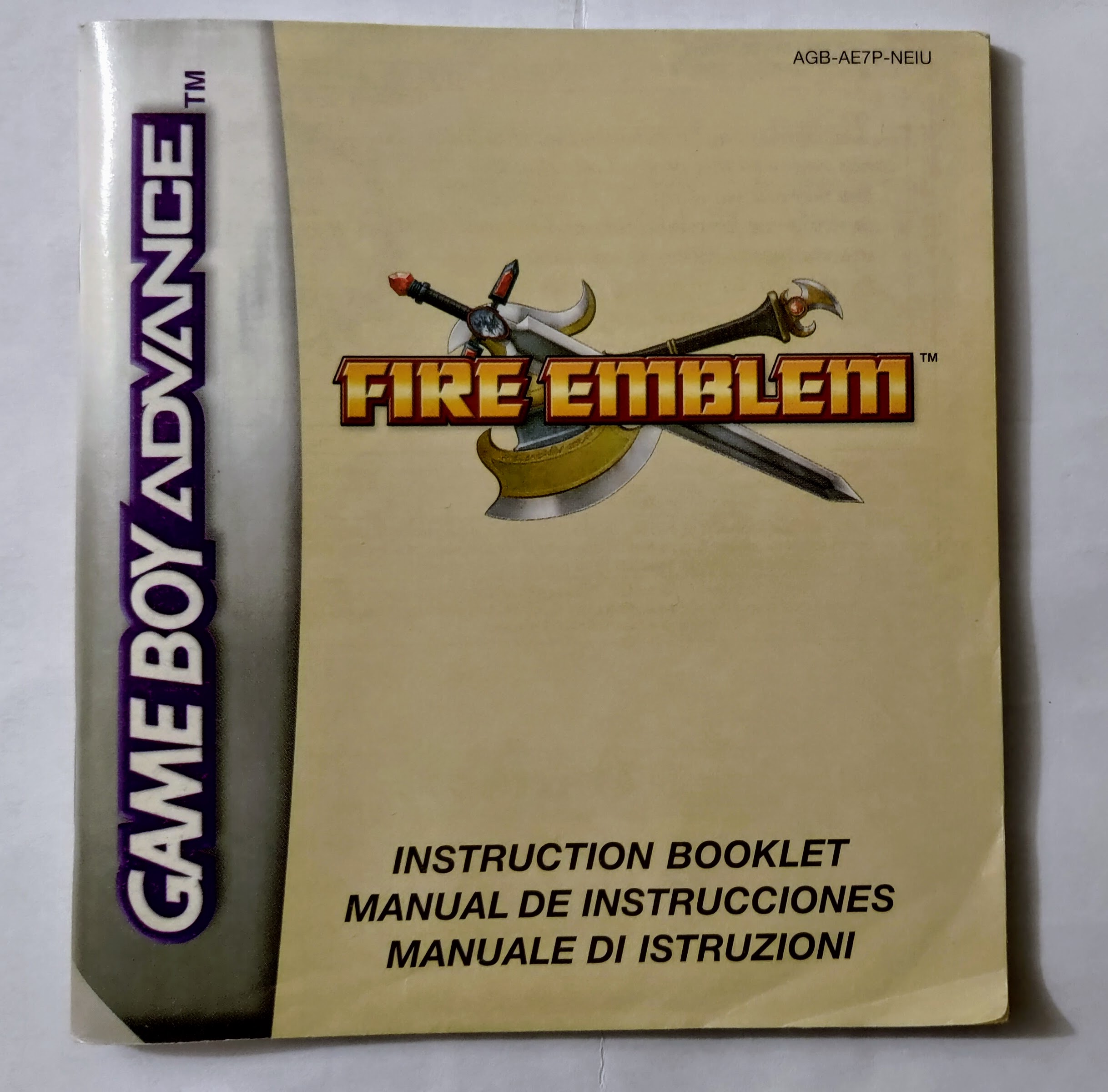 Fire Emblem, manuale di istruzioni