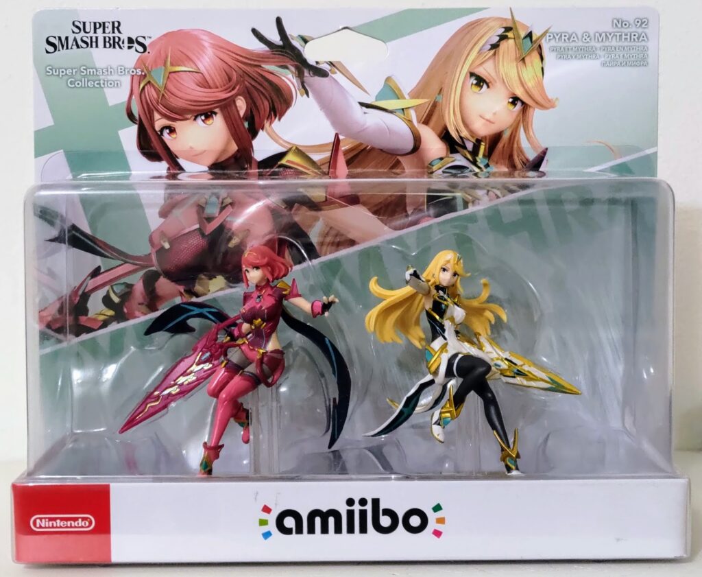 Amiibo Pyra & Mythra Dual Pack: Il duo dinamico di Xenoblade Chronicles 2 pronto per la battaglia in Super Smash Bros. Ultimate.